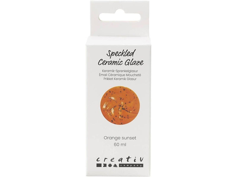 Creativ Company - Speckled Ceramic Glaze 999-1060 C Opaque Orange Sun - 60ml