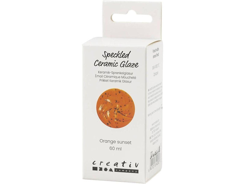Creativ Company - Speckled Ceramic Glaze 999-1060 C Opaque Orange Sun - 60ml