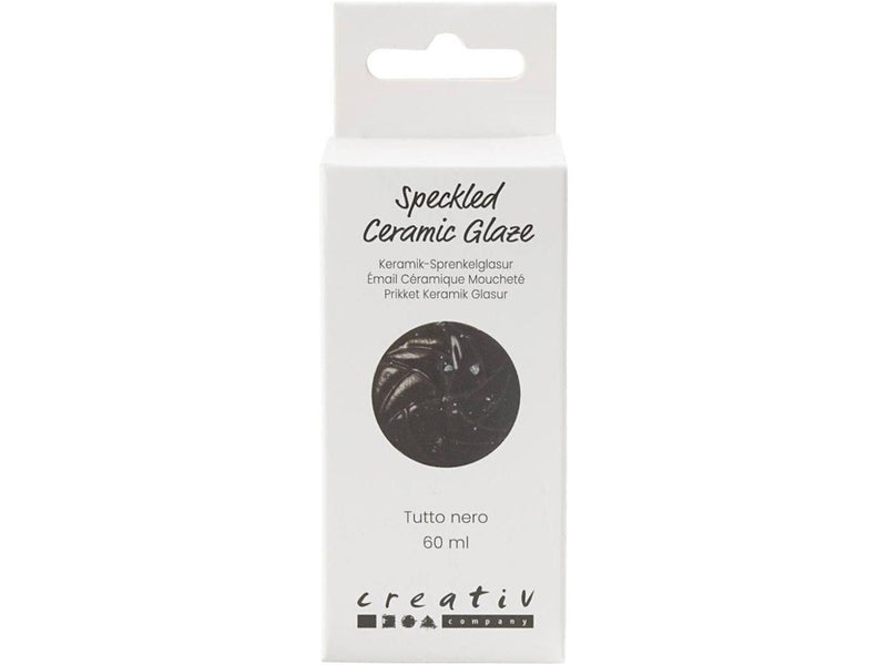 Creativ Company - Speckled Ceramic Glaze 999-1060 C Opaque Tutto Nero - 60ml