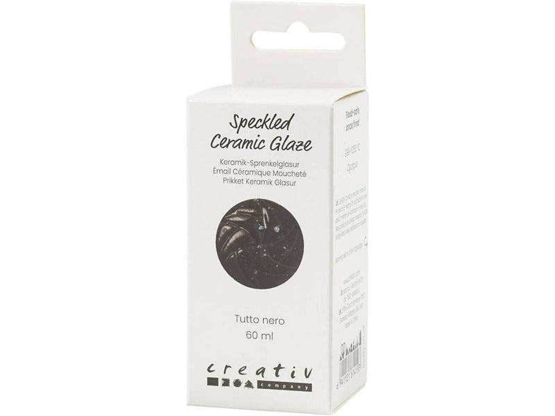 Creativ Company - Speckled Ceramic Glaze 999-1060 C Opaque Tutto Nero - 60ml