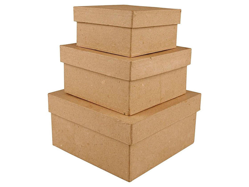 Creativ Company Square Boxes Papier-mache 3pcs.