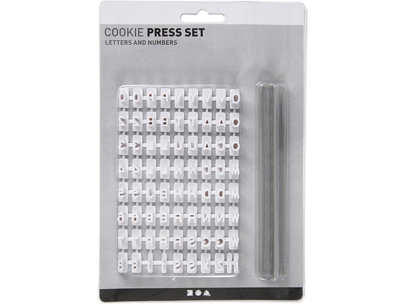 Creativ Company Stamp Set Rubber Letters and Numbers White