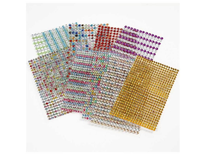 Creativ Company Stick Rhinestones Color 10 Sheets