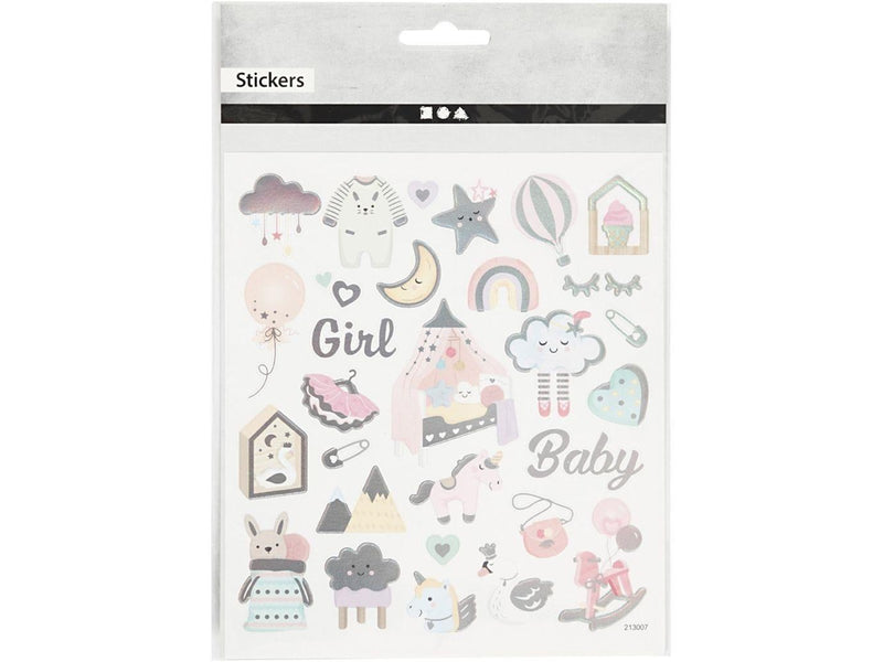 Creativ Company Stickers Baby Girl 1 Sheet