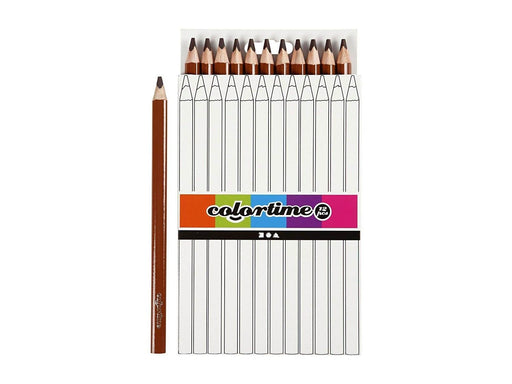 Creativ Company Triangular Jumbo colored pencils - Brown 12pcs.