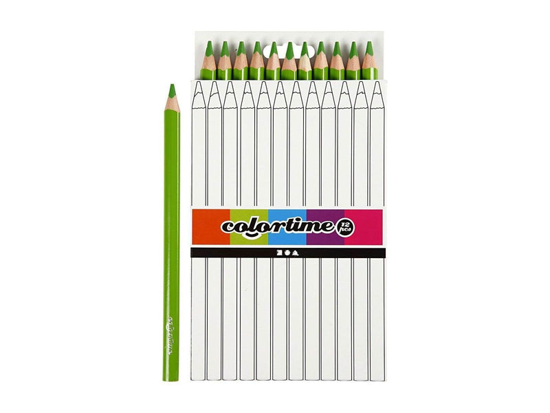 Creativ Company Triangular Jumbo colored pencils - Light green 12pcs