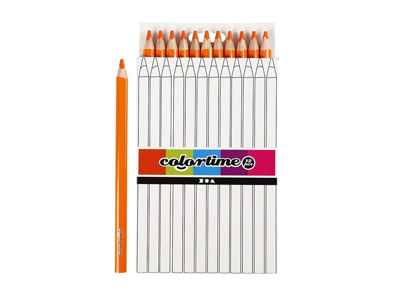 Creativ Company Triangular Jumbo colored pencils - Orange 12pcs.
