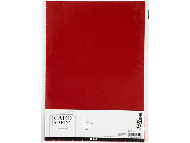 Creativ Company - Vellum Paper A4 Red 10 Sheets