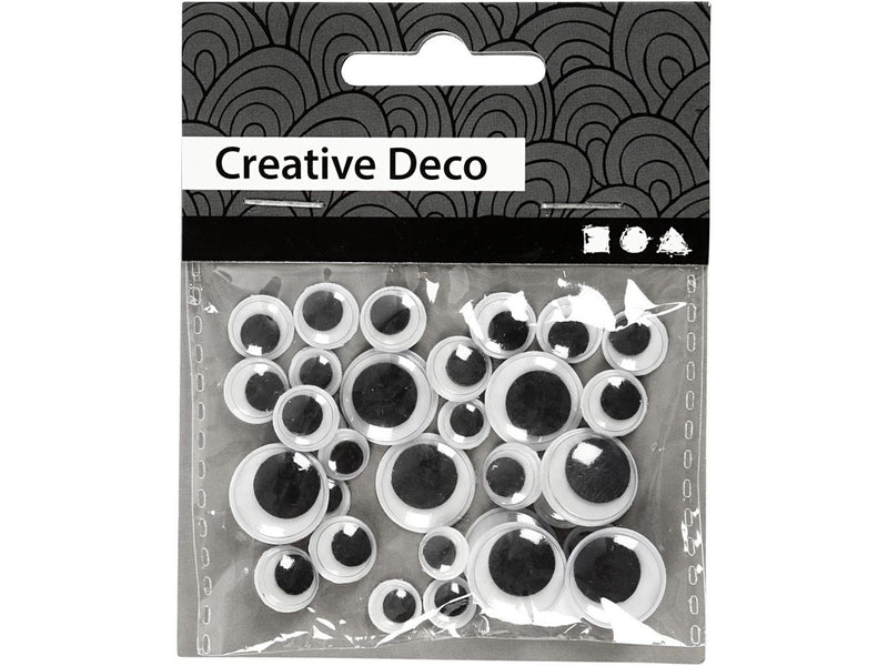 Creativ Company Wiggle Eyes Glow in the Dark Self Adhesive 30pcs.