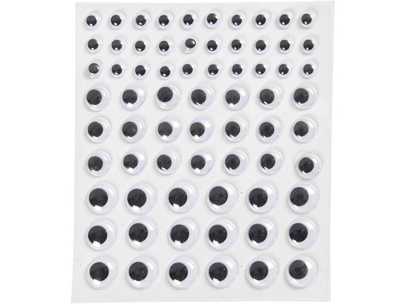 Creativ Company Wiggle Eyes White Self-adhesive 69pcs.
