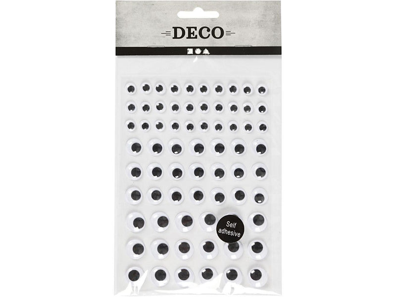 Creativ Company Wiggle Eyes White Self-adhesive 69pcs.