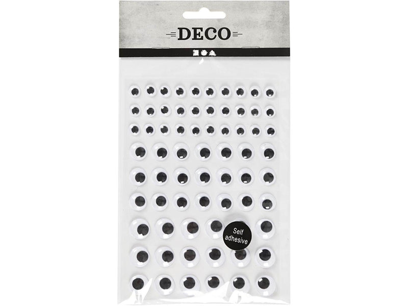 Creativ Company Wiggle Eyes White Self-adhesive 69pcs.