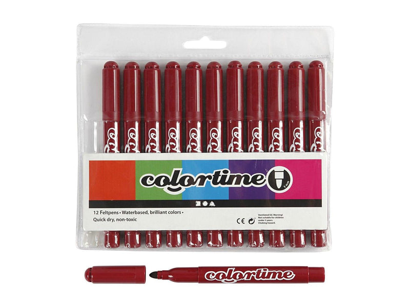 Creativ Company Wine red Jumbo markers 12st.