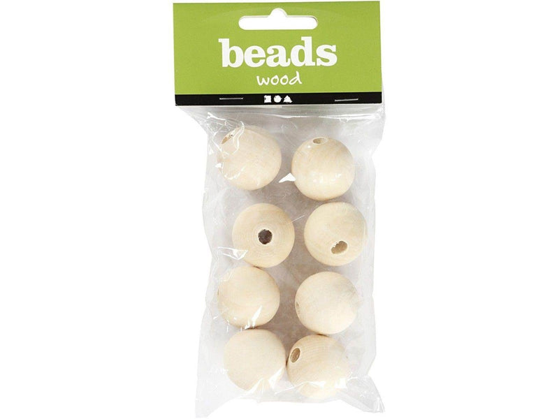 Creativ Company Wooden Beads Ø 25mm 8pcs.