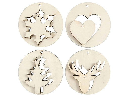 Creativ Company Wooden Christmas Pendants 2in1 8st.