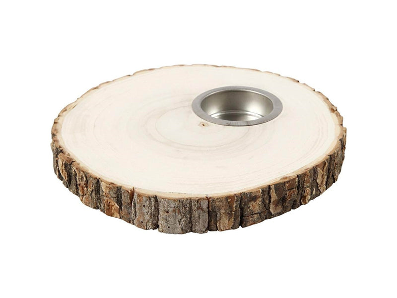 Creativ Company Wooden Disc Tea Light Holder 14-16cm