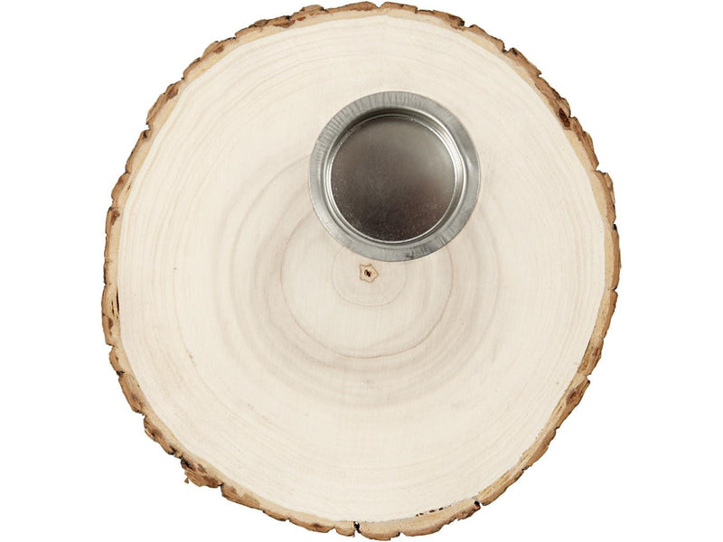 Creativ Company Wooden Disc Tea Light Holder 14-16cm