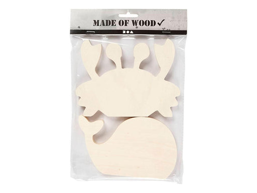 Creativ Company Wooden Sea Animals Crab and Whale 2pcs.