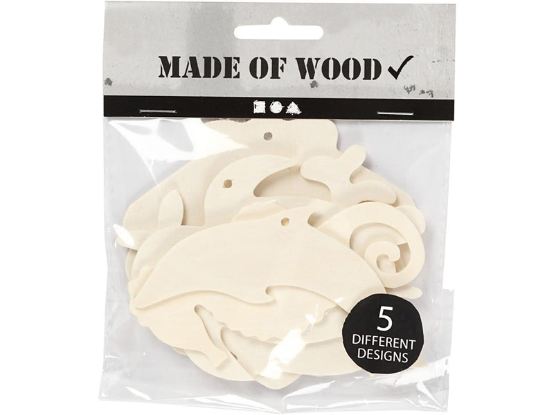 Creativ Company Wooden Sea Animals with Hanging Eye