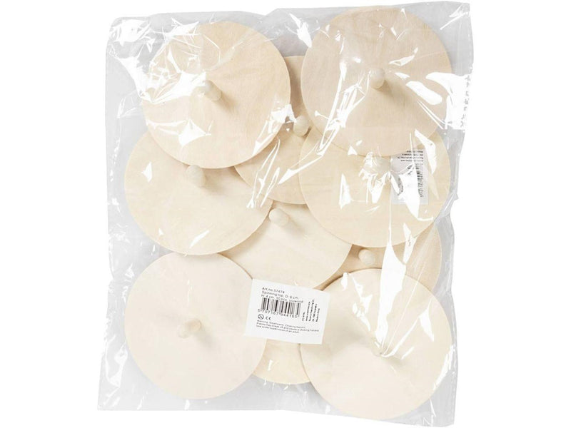 Creativ Company Wooden Spinning top 10 pcs.