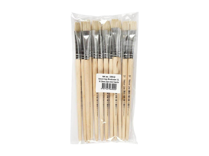 Creativ Company Wooden brushes - Nr. 12 Short handle 12pcs.