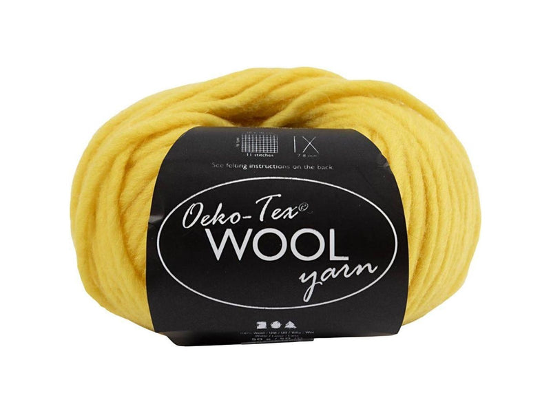 Creativ Company Wool yarn Yellow 50m