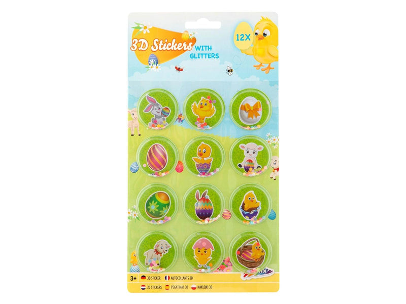 Creative Craft Group 3D Easter Stickers with Glitter 12pcs.