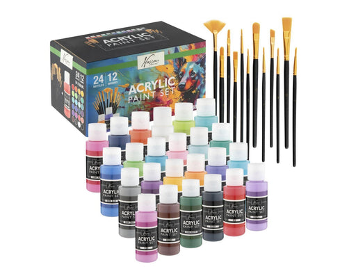 Creative Craft Group Acrylic paint. 24 * 59ml + 12 brushes