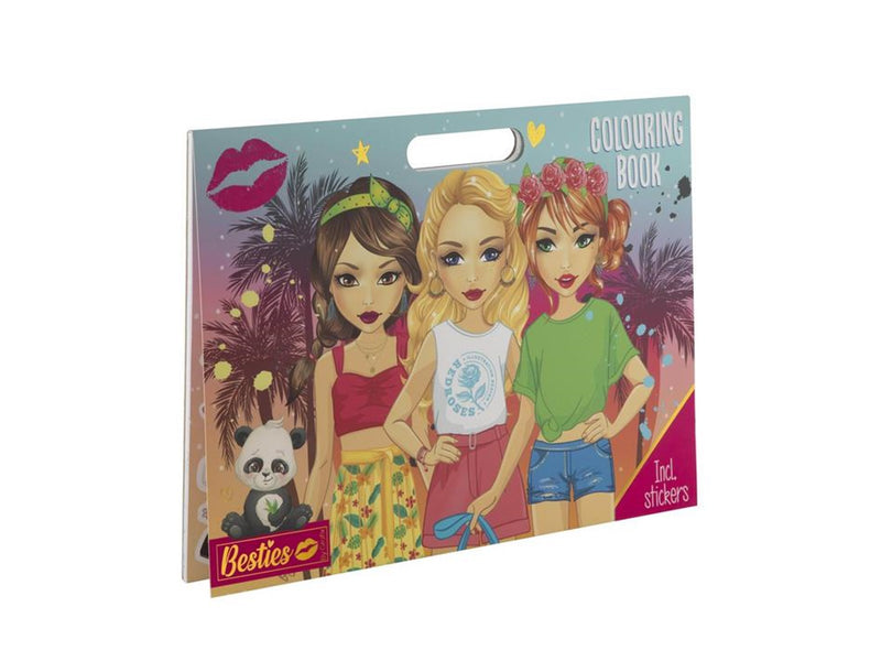 Creative Craft Group BESTIES Coloring book 26*35.5cm. 25 sheets+sticks