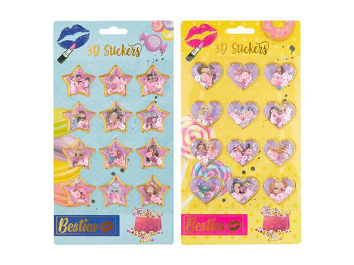 Creative Craft Group BESTIES Stickers 3D with glitter 12 pcs.