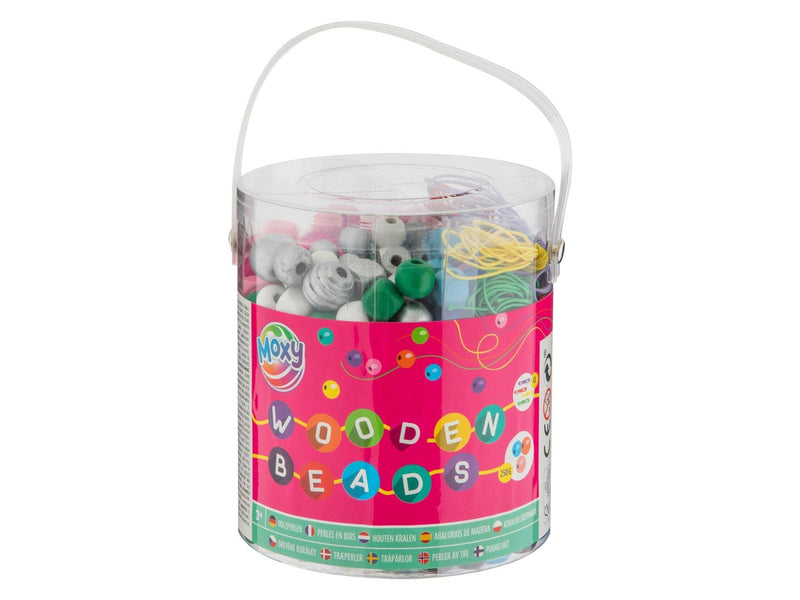 Creative Craft Group Bucket with Wooden Beads 250gr.
