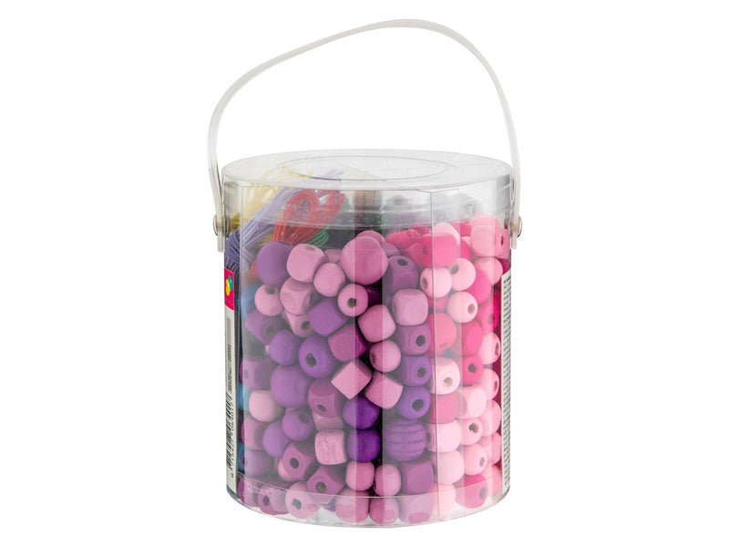 Creative Craft Group Bucket with Wooden Beads 250gr.