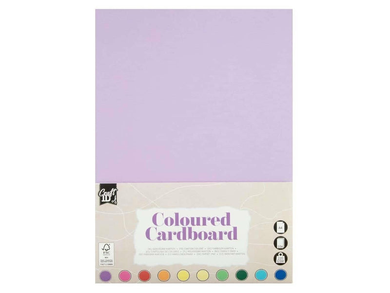 Creative Craft Group Cardboard A4 220g. 10 sheets ass. colors.