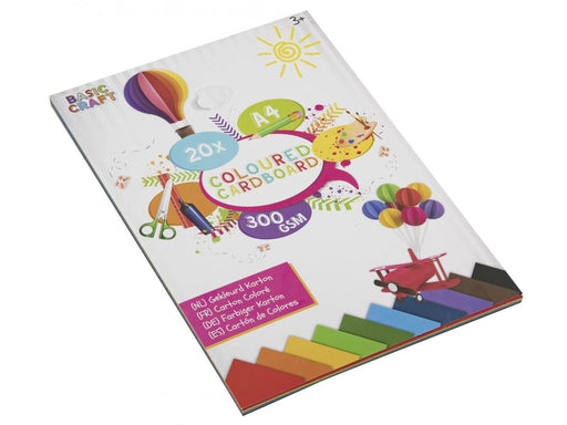 Creative Craft Group Cardboard A4 300g. 20 sheets assorted.