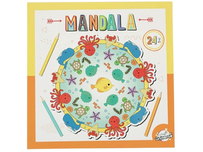 Creative Craft Group Coloring book MANDALA 20.5*20.5cm SEA ANIMALS