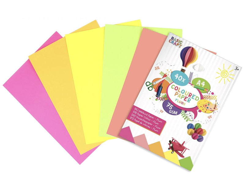 Creative Craft Group Copy paper A4 FLOUR 75g. 40 sheets ass.