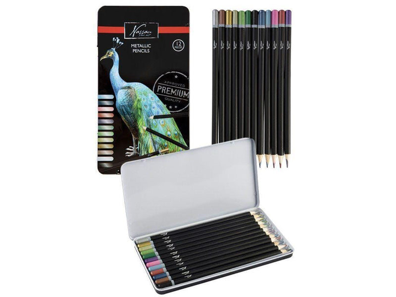 Creative Craft Group Crayons METALLIC 12 pcs in metal box