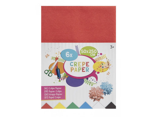 Creative Craft Group Crepe paper 50*250cm. 6 sheets.