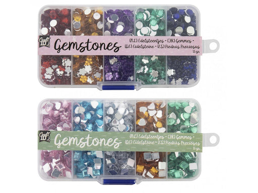 Creative Craft Group Decorative Gemstones 1.200 pieces in box.