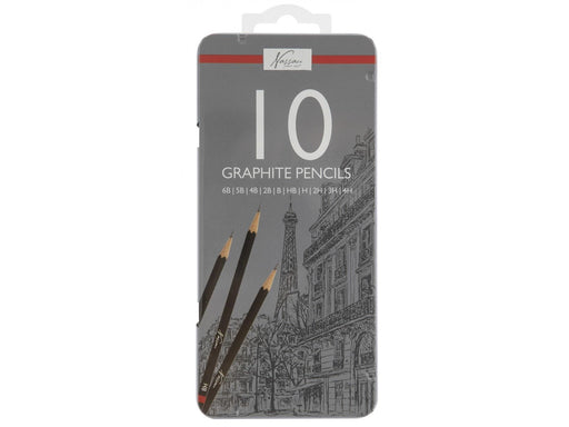 Creative Craft Group Drawing pencils 6B-4H 10 pcs in metal box