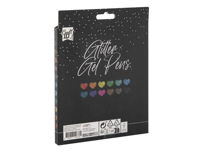 Creative Craft Group Gel Pens Glitter 12 pcs.