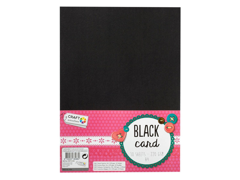 Creative Craft Group Hobby cardboard Black A4 10 sheets