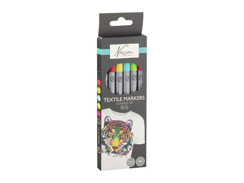 Creative Craft Group Nassau Textiel Dual Markers - 6 pcs.