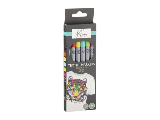 Creative Craft Group Nassau Textiel Dual Markers - 6 pcs.