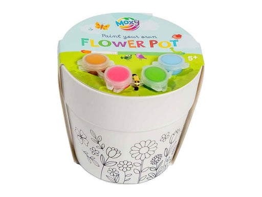 Creative Craft Group Paint-Your-Own Flowerpot - incl. 4 Paint Colors & 1 Brush