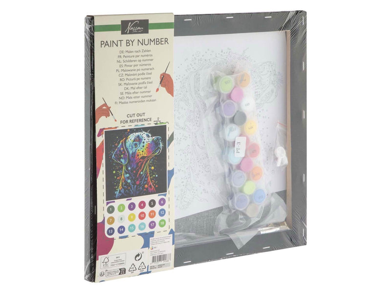 Creative Craft Group - Paint by Number Black Canvas Dog 30x30cm