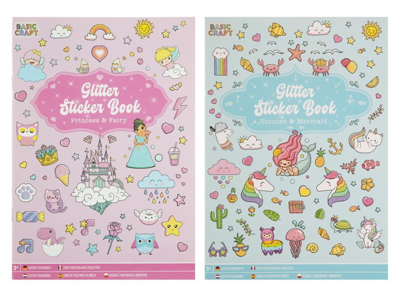 Creative Craft Group Stickerbook Glitter A5 2 ass.
