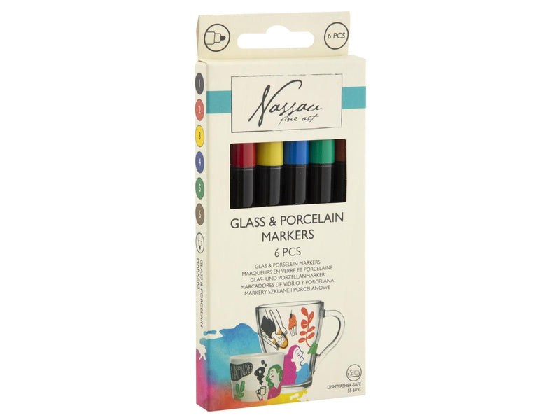 Creative Craft Group Tusser til porcelæn og glas 6 stk