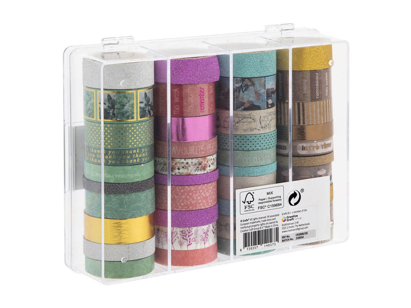 Creative Craft Group Washi tape in storage container 40 pcs.