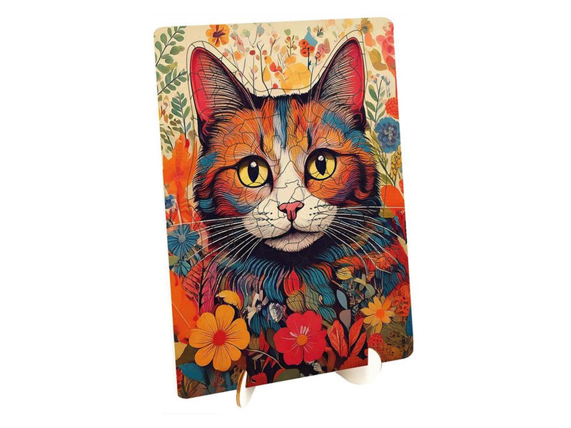Creative Craft Group Wooden Puzzle Cat - Unique Shapes - 130 pcs. Holz